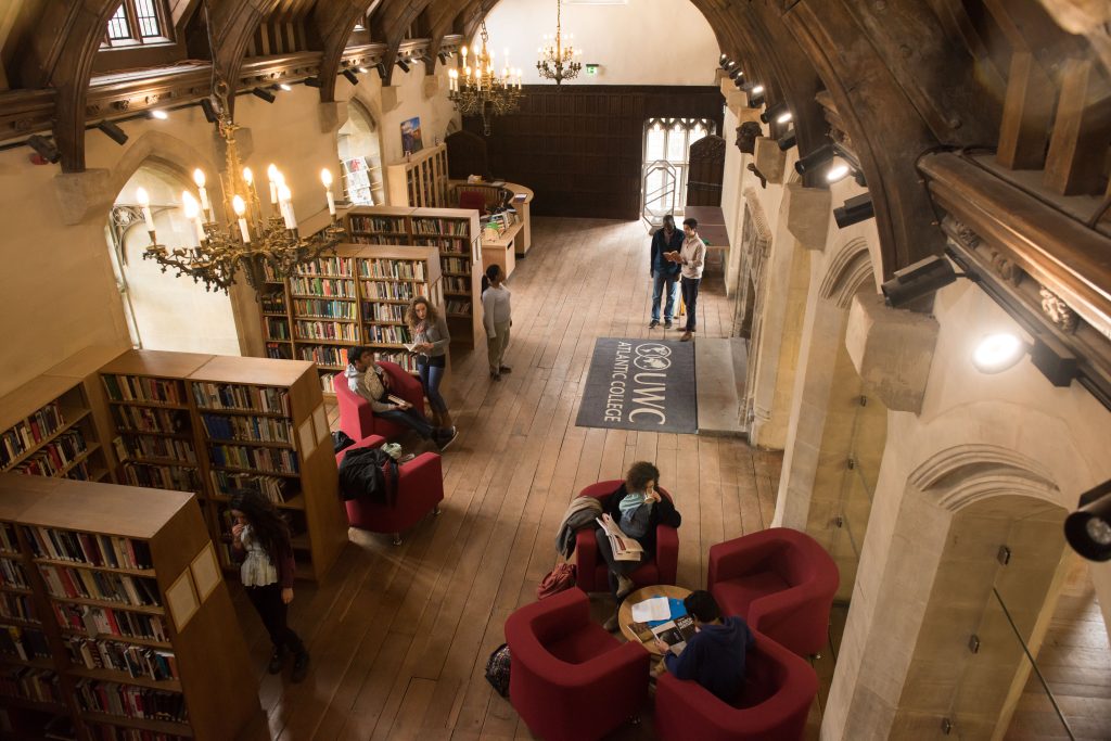 Library in an old castle